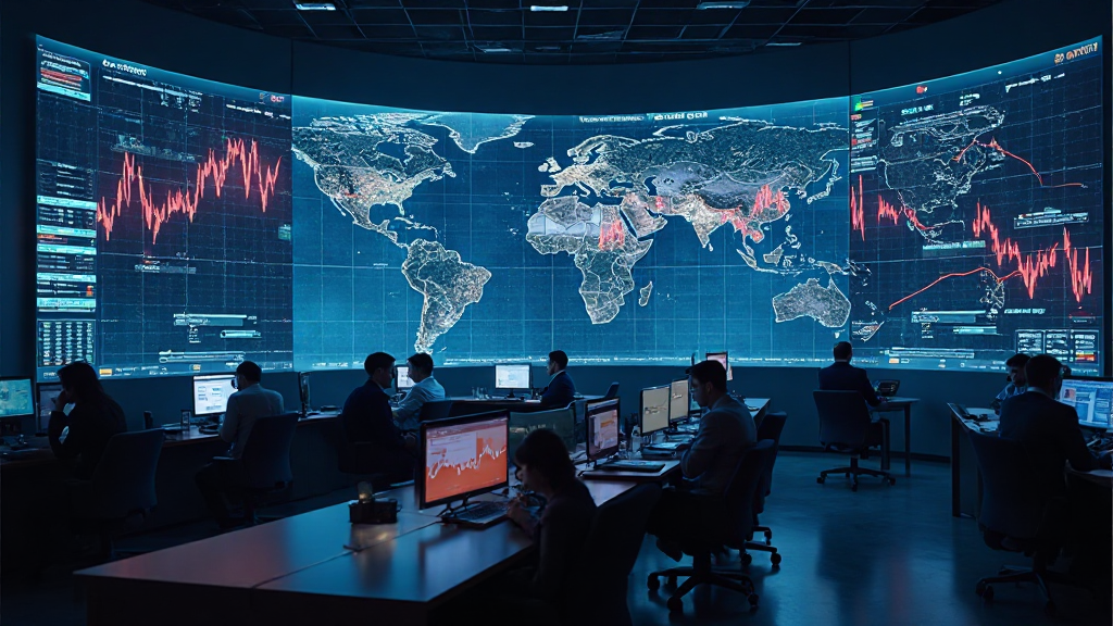 2026년 3월 중동전쟁의 영향으로 주식시장이 급격히 변동하는 모습을 보여주는 증권거래소 내부