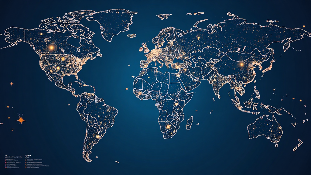 2026년 기술주 및 성장주 시장 주요 변수와 전망을 나타내는 글로벌 지도 이미지