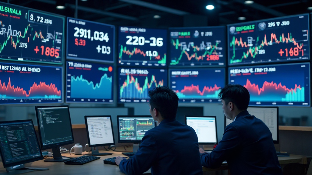 외국인 투자자들이 AI 및 반도체 섹터에 집중하여 2026년 1월부터 3월까지 증가하는 매수 비중을 보여주는 한국 주식시장