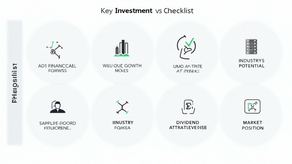 추천 종목 선정 기준을 나타낸 투자 체크리스트 인포그래픽