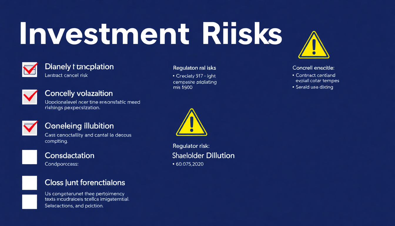 TIRX 투자 리스크 체크리스트를 보여주는 경고 아이콘이 있는 고화질 체크리스트