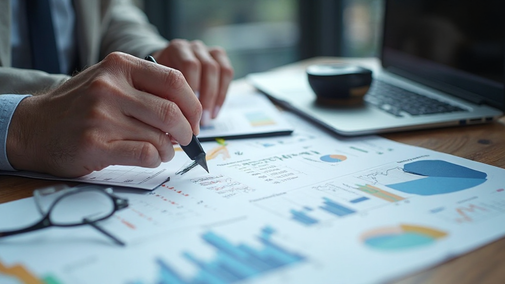 중장기 투자 전략과 성장성, 배당 정책, 합리적 밸류에이션 기준을 분석하는 투자자 이미지