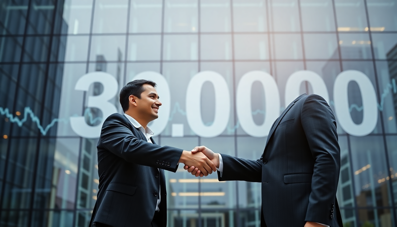 TIRX와 Swiftstart 간의 8천만 달러 투자 양해각서 체결을 상징하는 비즈니스 계약 장면