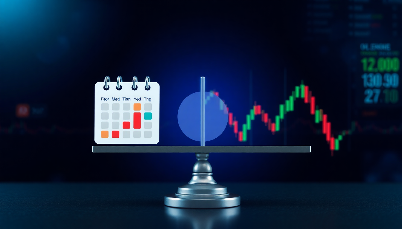 단기 대응과 장기 투자 균형 전략을 시각화한 이미지