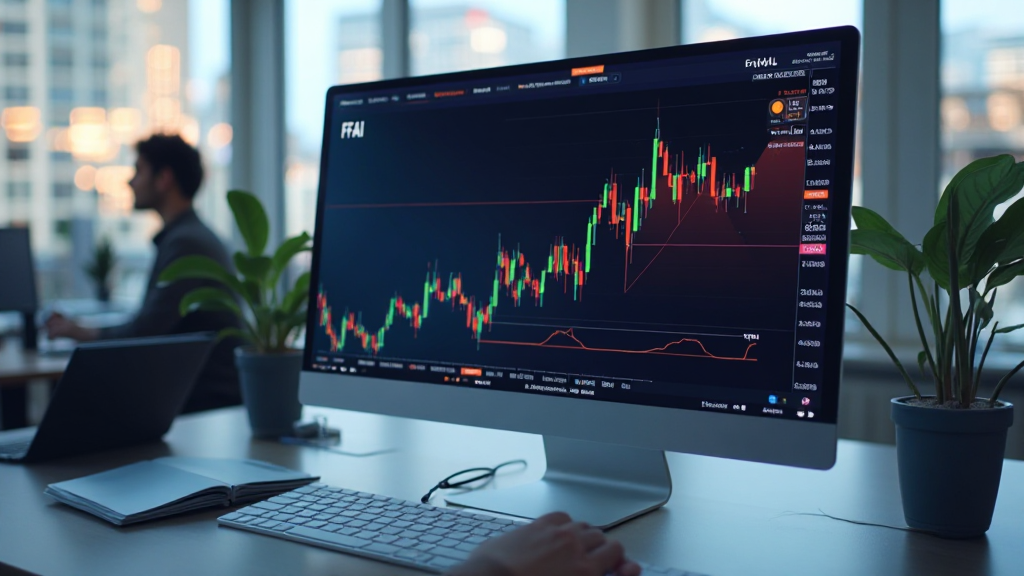 FFAI 주가의 강한 상승세를 보여주는 실시간 디지털 주식 차트